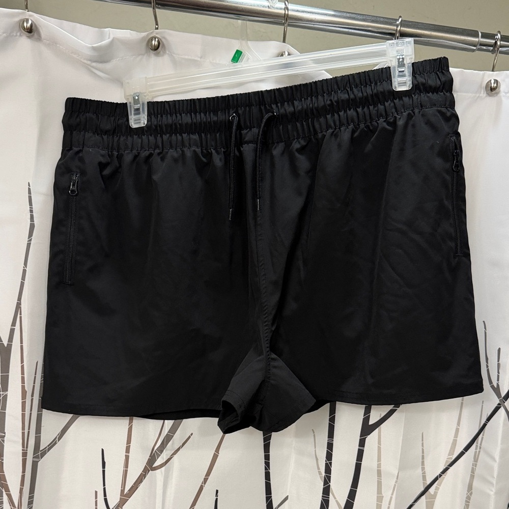 Ocean Pacific Black Swim/Athletic Drawstring Shorts